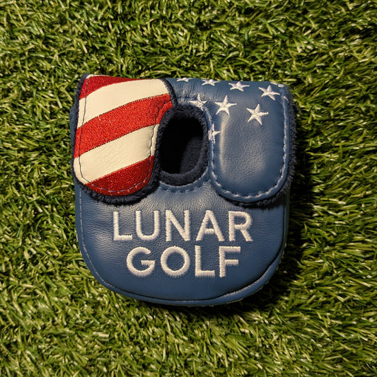 Back of LAB DF3 leather headcover by Lunar Golf