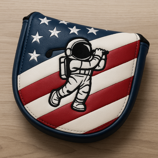 red white and blue USA Stars and stripes golf putter headcover